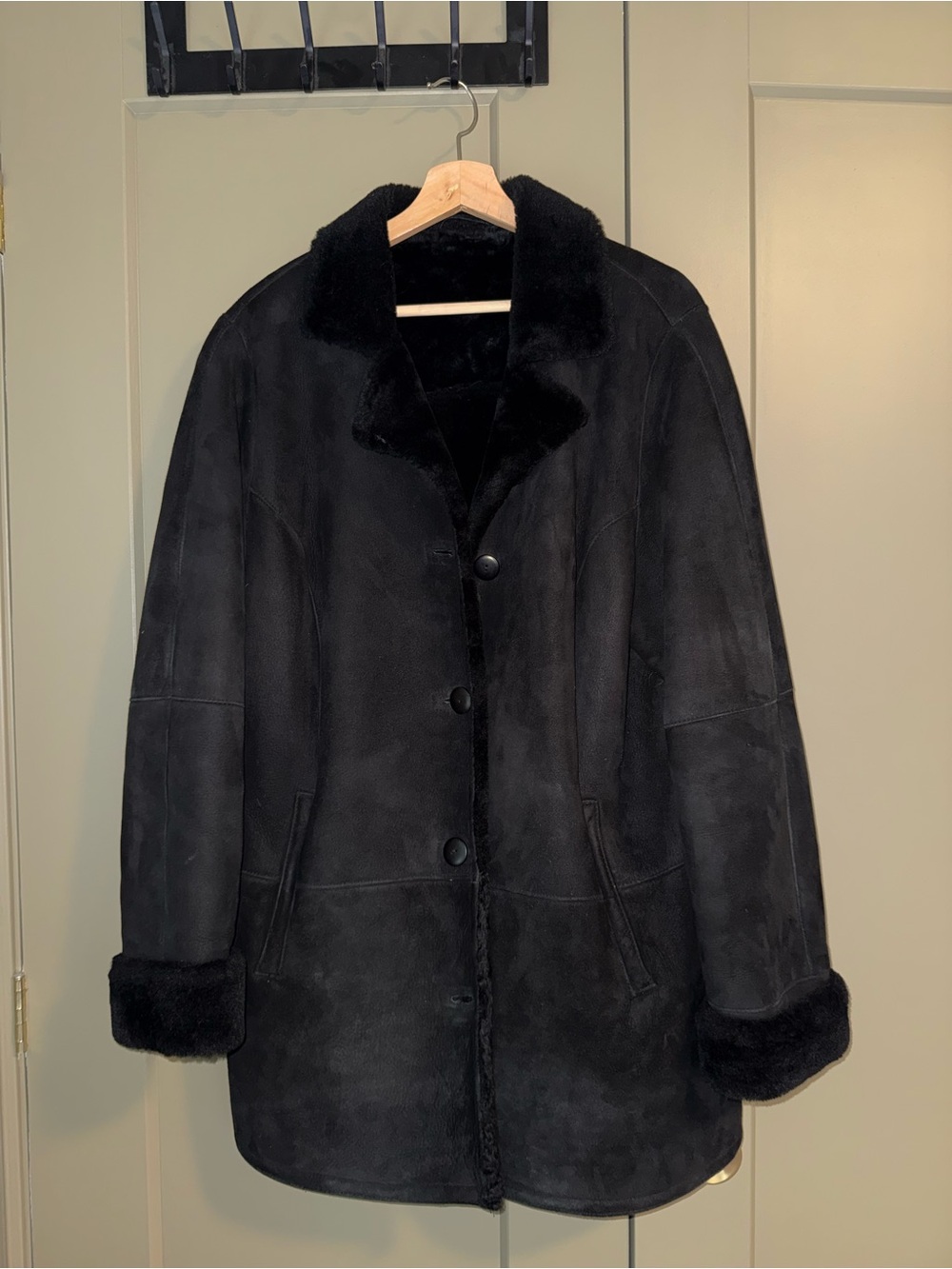 Women’s Black Danier Shearling Coat - Classic Winter Jacket